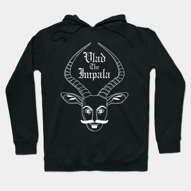 Vlad The Impala (White Outline) Hoodie by inotyler